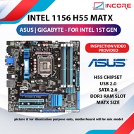 Asus / Gigabyte H55 Motherboard Intel Socket 1156 DDR3 H55 P7H55 LX VGA DVI HDMI 1st Gen Mobo H55M-S