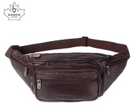 Ready Stock!! 100% Cow Leather Business Men Waist Bag Pouch Bag Chest Bag ZZNICK