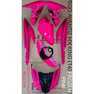 YAMAHA EGO AVANTIZ BODY COVER SET MX KING 14 WITH SIAP STICKER TANAM 2K CLEAR - FORZEN PINK / MYWP1