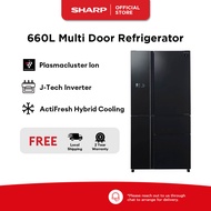 SHARP 660L 5 Doors Inverter Refrigerator SJ-FX660S2-BK