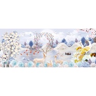 Do-it-yourself diamond painting - Fortune Deer painting, size 80*160 round stones