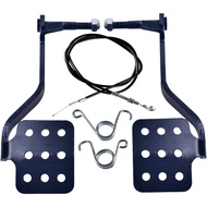 Go Kart Brake Throttle Pedals with Automotive Steering Wheels, Upgrade 71" Cable with Return Springs