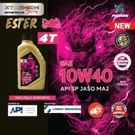 MOTION 4T 10w40 ESTER XTREMION API SP 1L Fully Synthetic Motorcycle Engine Oil Minyak Hitam Pelincir