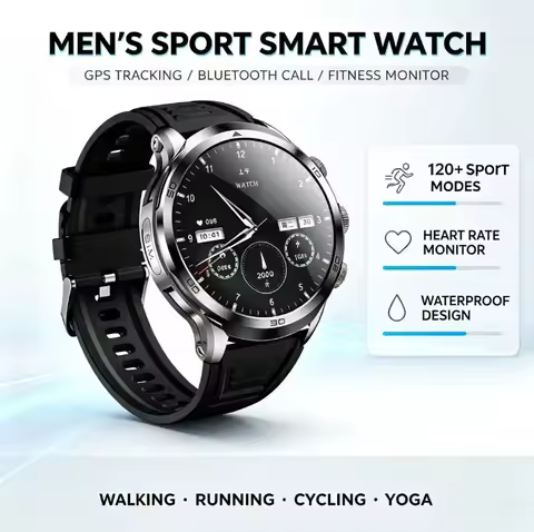 H19 Unisex Smart Watch 1.95'' HD Screen Bluetooth Calling GPS Heart Rate Monitor Fitness Sports Wris
