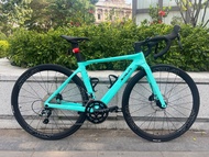 🤝🙏 綠色 XS碼 44cm 2025 SAVA A4 20速油剎桶軸碳纖維公路車 送水架前後蛙燈