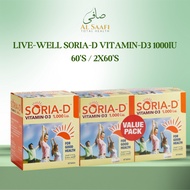 Live-well SORIA-D Vitamin-D3 1000iu 60'S / 2x60'S