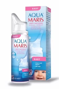 สเปรย์น้ำเกลือพ่นจมูกสำหรับเด็กอ่อน aquamaris baby Aqua Maris Baby Nasal น้ำเกลือ ล้างจมูกเด็ก 50 ml.