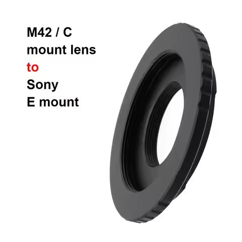 C - E C-NEX Mount Adapter Ring with M42 x 1mm thread for C mount CCTV Lens and Sony E / FE mount cam