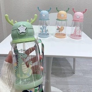 600ML Water Bottle Kids New Design Cartoon BPA Free Drinking Bottle with Straw Botol Air Kanak-kanak