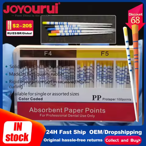 GP/PP F1-F3 F1 F5Dental Absorbent Paper Points 04 Taper 15-40# Cone Cleaning Root Canal Materials Ma