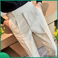 MY Double Side Adjuster Gurkha Pants Cutting Slim Fit Seluar Slack Lelaki Smart Casual  High Waisted
