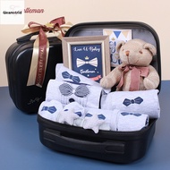 Gleamstrid 15pcs set newborn baby girls boys luggage hamper bebe gifts suitcase gift packages infant