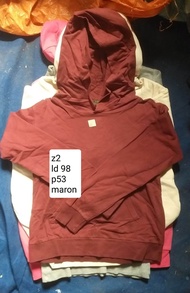 PL hoodie abu/ jaket second/ pakaian wanita/ jaket dan mantel/ thrift jaket parka wanita/ jaket tipi