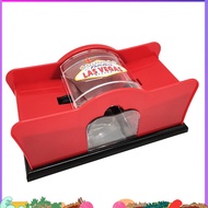 Manual Card Shuffler Poker Shuffle Machine Cards Holder Easy Hand Cranked System Card Shuffler  Red 