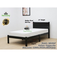 Harmony Popular Wooden Single Bed Frame / Solid Wood Single Bed / Katil Bujang Kayu / Katil Single /Bedroom Furniture