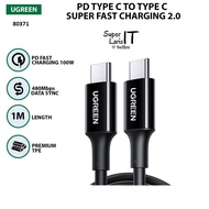 Ugreen 80371 Usb Type-C to Type-C Data Cable 100w PD Fast Charger