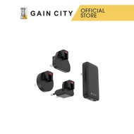 Mazer 65w Ganprestige Slim 2c Gan Adapter W/travel Plugs - Black M-g65slim2c-bk