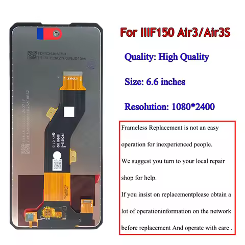 6.6" IPS For IIIF150 Air 3 LCD Display Touch Screen For IIIF150 Air 3S LCD Digitizer Assembly Replac