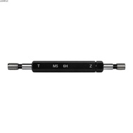 UOMPUC Double Ends Thread Gauge, Steel Material M5x0.8 Thread Plug Gauge, Durable 6H Tolerance Black