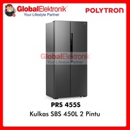 POLYTRON Kulkas 2 Pintu Side By Side 450 liter PRS 455S  SBS PRS455S PRS 455 S  