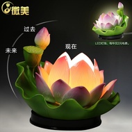 [1076Positive Review]6Three-inch Lotus Buddha Lamp LED Lotus Lamp for Offering to Buddha, Buddha Hal