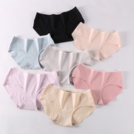 Ice Silk Seamless Underwear Middle Waist Panties Women Clothing seluar dalam perempuan wanita