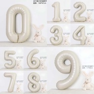 Balloon Balloon 133cm Oversized Cream Birthday Number Balloon Baby Party Decoration Scene Decoration