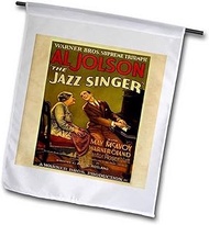 3dRose fl_171655_2 Image of Ad for Jazz Singer with Al Jolson Garden Flag, 18 by 27"
