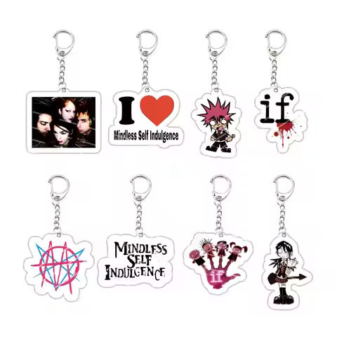 Pop Band Mindless Self Indulgence Acrylic KeyChain Key Ring MSL Lyn Z Jimmy Pendant Keyring for Acce