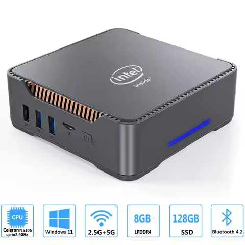 J4125 N100 Mini PC Host N150 Home Office 4K Gaming Micro Portable Computer with Triple Screen Output