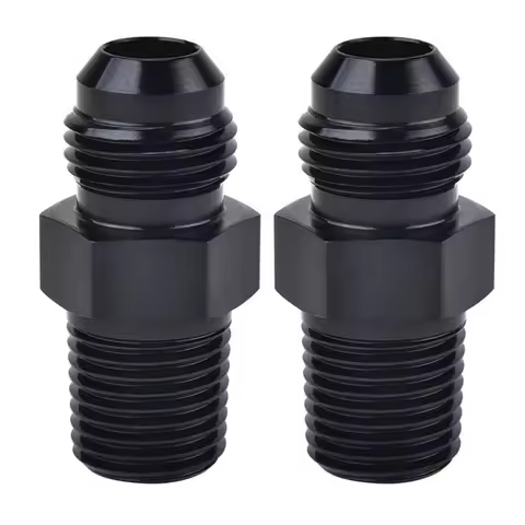 AN3/AN4/AN6/AN8/AN10/AN12 Male Flare to 1/4" 1/8 3/8 1/2 3/4 NPT Pipe Fitting Adapter Aluminum Strai
