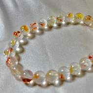 巴西 錦鯉膠花 手珠手鍊 錦鯉膠花 圓珠 手串 天然水晶