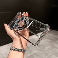 Trường hợp đối với Realme c75x C75 C71 khung sang trọng mạ trong suốt Bìa trường hợp đối với Realme