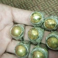 cincin batu asli besi kuning ready stock