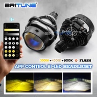 Tricolor Bi-led Projector Lens 16200Lux 2.5 Inch LED Auto Lamp For Headlight H4 H7 9005 9006 3000K 4