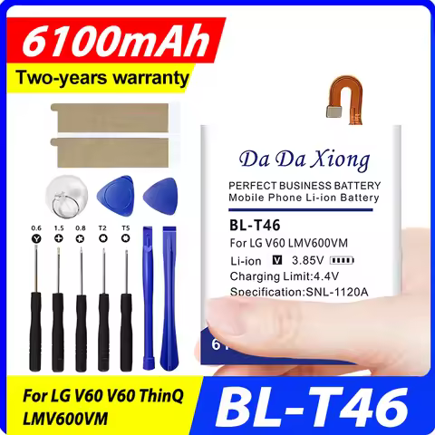 6100mAh BL-T46 Battery For LG V60 ThinQ 5G LMV600VM V600VM V600QM5 BL T46 Mobile phone Batteries+Too