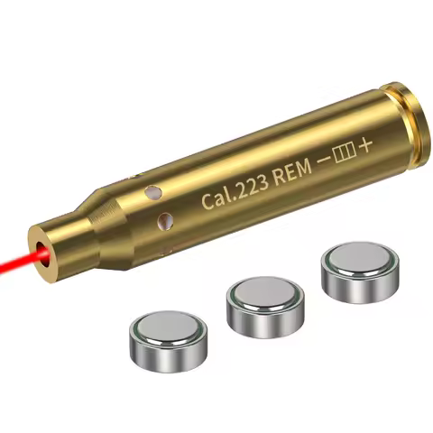2024 Lase-r Bore Sight .223 Cal Red Lase-r Boresighter End Barrel for Revolvers Pistols Rifle Air Gu