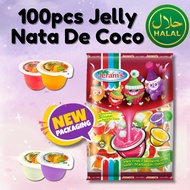 【100pcs】Jeram’s Fruity Jelly with Nata De Coco｜Assorted Jelly Cup｜Jeli Nata De Coco Snackboy Tangofo