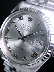 ROLEX 18K WG Groted Grey Roman ref.16014 Cal.3035 Datejust Oyster