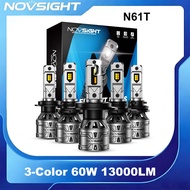 Novsight N61T New H11 H4 Car LED Headlight 3000K/4300K/6500K 13000LM 60W Fog Lamp 2PCS