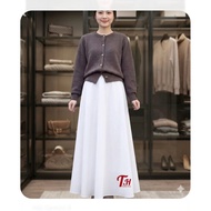 88 cm long flared skirt with elegant round elastic waist - 2-layer skirt - wear to go out, travel, c