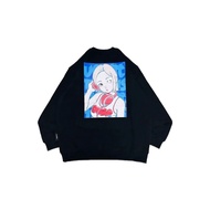 MFC STORE x over print DJ SODA Ver. Cotoh Crewneck Black Blue Unused