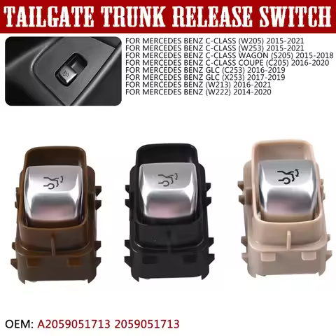 Car Tailgate Trunk Release Switch A2059051713 2059051713 For 2015-2021 Mercedes-Benz W205 W253 S205 