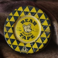 古董澳洲購入圓形小熊鐵盒 珠寶盒 W407