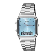 [CASIO] CASIO Retro Watch Men Women Unisex Steel Band Student Influencer Small Square Watch AQ-230A-