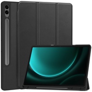 Casing For Samsung Galaxy TAB S9 FE PU Leather Hard PC Plastic Painted Case For Samsung S9FE Tablet 