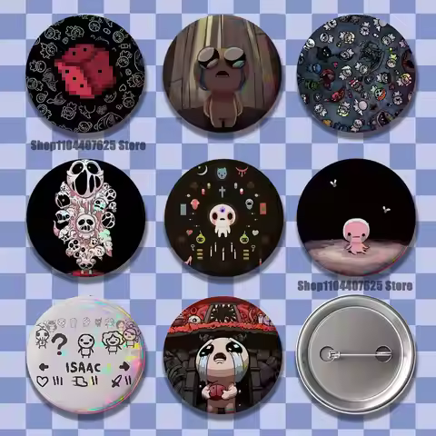 The Binding of Isaac Badges Button Round Creative Pin Brooch Badge Bag Decor Accessories Fans Collec
