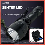 COD TaffLED Senter LED Flashlight XML-T6 4000 Lumens Charger dan Baterai - C8 / Senter led cas tahan