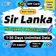 Wefly Sri Lanka SIM card 3-30 Days 5G/4G Unlimited Data Prepaid SIM Card