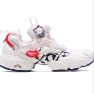 Reebok INSTA-PUMP-FURY 情人節 唇印塗鴉白紅粉 女慢跑鞋 RUN充氣鞋